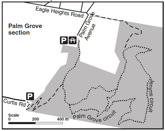Tamborine Walking Track Map - Palm Grove Section